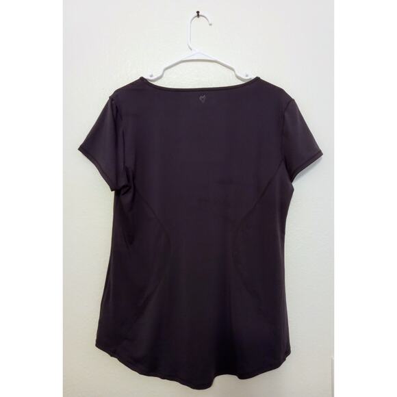 Betsey Johnson Women’s Mesh Panel Athletic Performance Gray Tee Shirt SZ XL - Picture 2 of 8